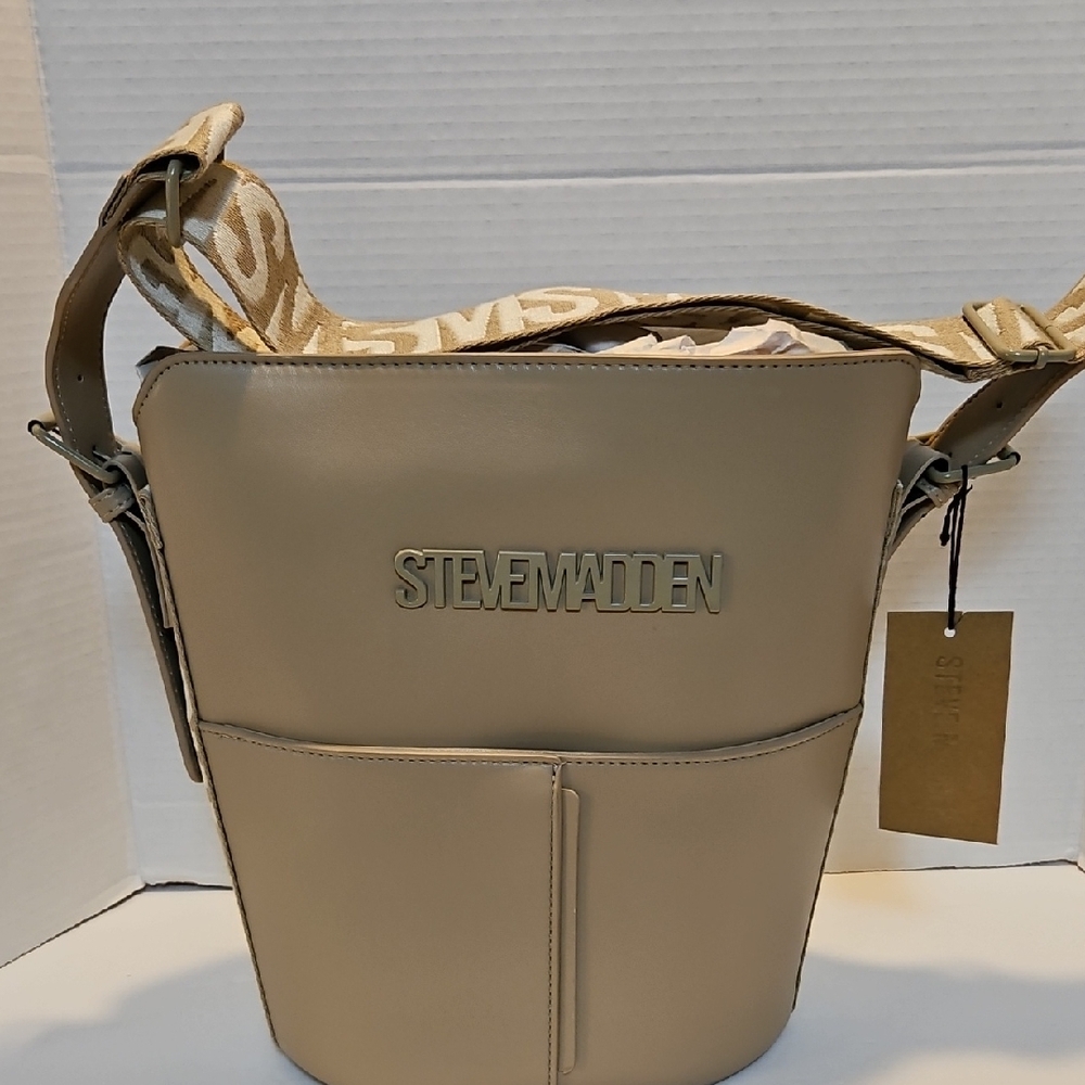 Steve Madden Taupe Bucket Bag